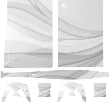 Ps5 sticker stijlvolle grijze sleeve - TenStickers