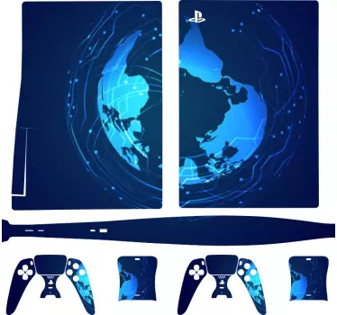 Ps5 sticker wereldwijde verbinding - TenStickers