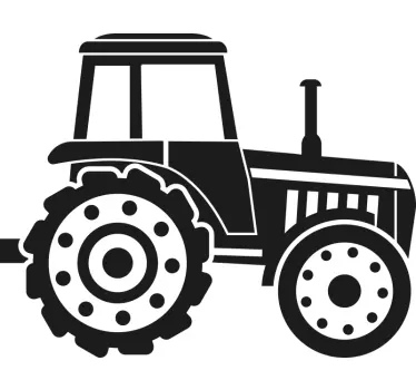 Sticker vrachtwagen en bestelwagen tractor silhouet kunst - TenStickers