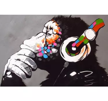 Laptop sticker DJ aap graffiti bansky art - TenStickers