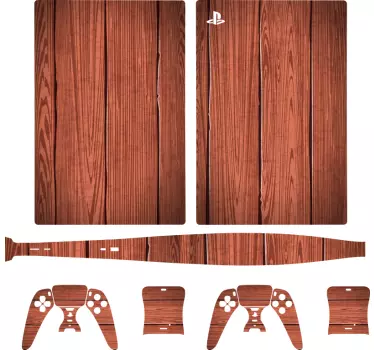 Ps5 sticker houten oppervlakte cover - TenStickers