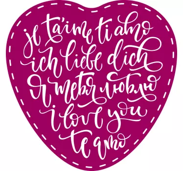 Muursticker recept hartverwarmende liefdesuitdrukkingen - TenStickers