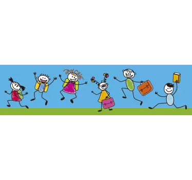 Muursticker Spelende kinderen - TenStickers