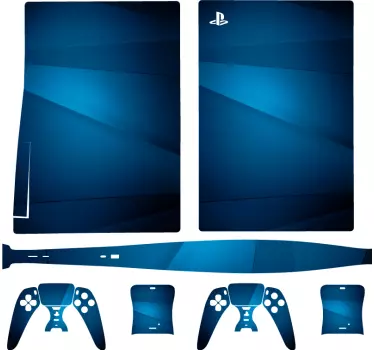Ps5 sticker strakke blauwe cover - TenStickers