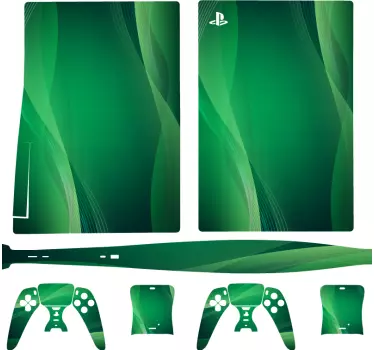 Ps5 sticker strak groen patroon - TenStickers