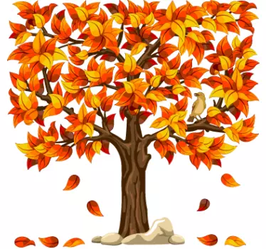 Sticker boom herfst bladeren - TenStickers