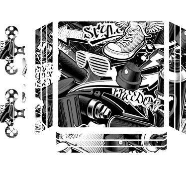 Ps4 sticker stijl van stedelijke vrijheid - TenStickers