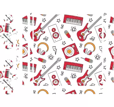 Ps4 sticker muzikale elementen motief - TenStickers