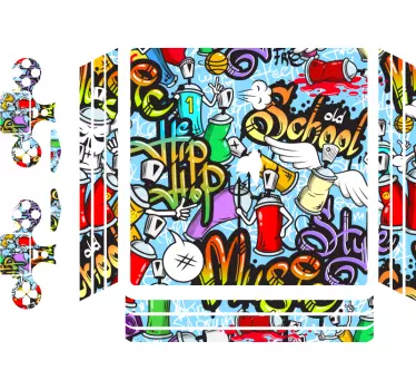 Ps4 sticker levendige straatstijl - TenStickers