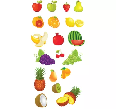 Sticker varias frutas - TenStickers