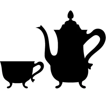 Muursticker keuken vintage theepot - TenStickers