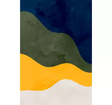 Muursticker patroon levendige golf elementen - TenStickers
