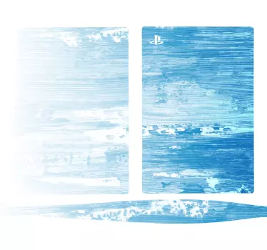 Ps5 sticker aqua textuur cover - TenStickers