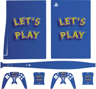 Ps5 sticker laten we spelen graphic - TenStickers