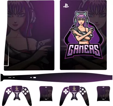 Ps5 sticker gamer karakter creatie - TenStickers