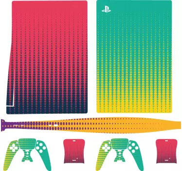 Ps5 sticker kleurrijk console ontwerp - TenStickers