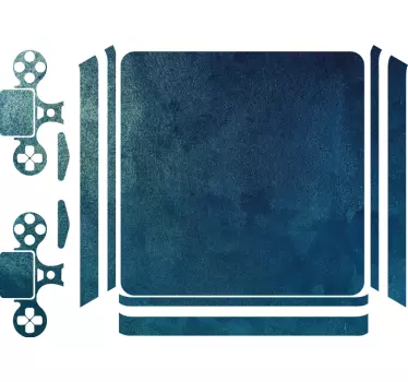 Ps4 sticker met gestructureerd blauw ontwerp - TenStickers