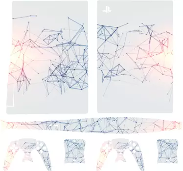 Ps5 sticker geometrische hedendaagse stijl - TenStickers