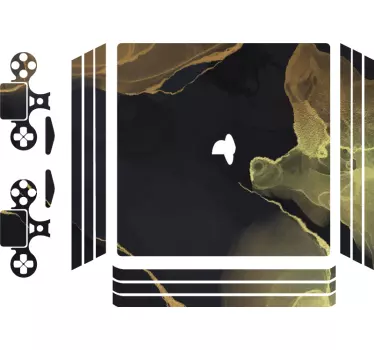 Ps4 sticker gouden aderen patroon - TenStickers