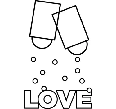 Sticker peper zout Love - TenStickers