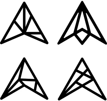 Sticker geometrische vormen abstracte driehoekpatronen - TenStickers