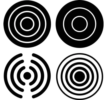 Sticker geometrische vormen concentrische cirkels - TenStickers