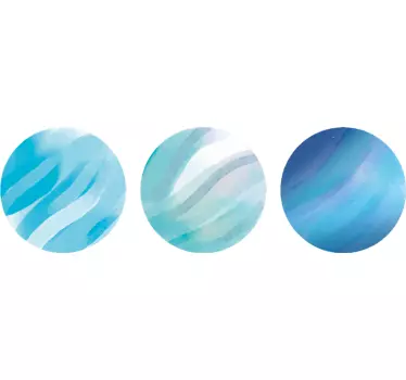 Sticker geometrische vormen abstracte circulaire patronen - TenStickers