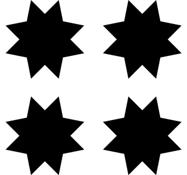 Sticker geometrische vormen zwarte sterrenvormen - TenStickers