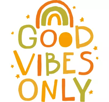 Laptopsticker alleen goede vibes - TenStickers
