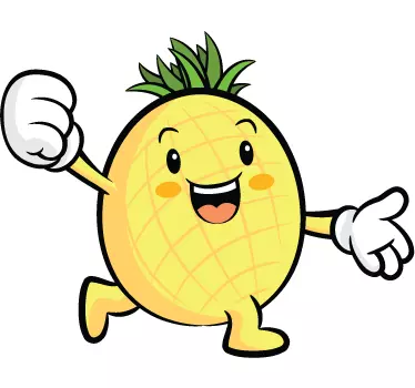 Sticker kind figuur ananas - TenStickers