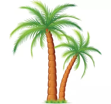 Sticker zomer palmbomen - TenStickers