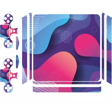 Ps4 sticker levendig abstract concept - TenStickers