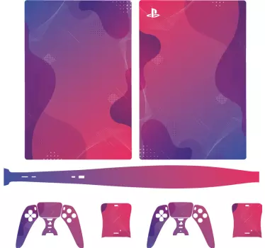 Ps5 sticker levendige paarse gradient - TenStickers