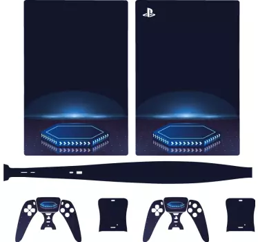 Ps5 sticker hexagon licht effect - TenStickers