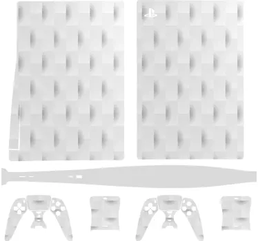 Ps5 sticker gestructureerde witte hoes - TenStickers