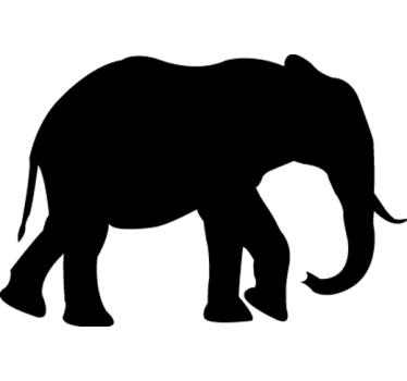 Sticker silhouette olifant - TenStickers