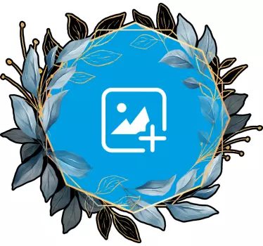 Whiteboard sticker aangepast bloemenframe - TenStickers