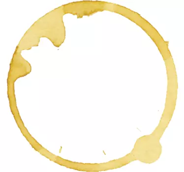 Apple Mac koffie vlek sticker - TenStickers