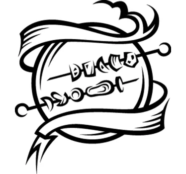 Sticker symbool stokjes - TenStickers