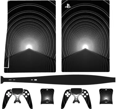 Ps5 sticker cirkelvormige diepteillusie - TenStickers