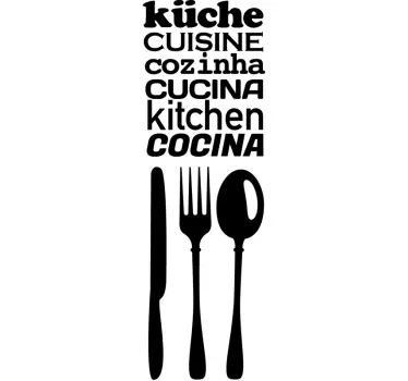 Sticker Keuken Bestek tekst - TenStickers