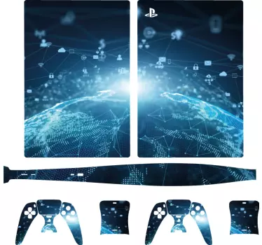Digitale wereldverbinding ps5 sticker - TenStickers
