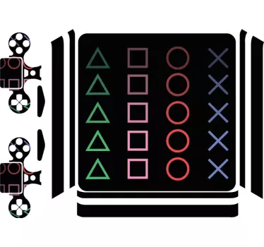 Ps5 sticker geometrische gaming symbolen - TenStickers