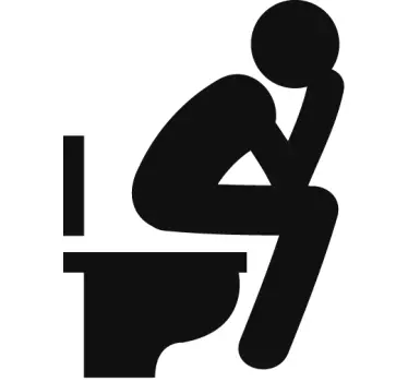 Deursticker wc toilet - TenStickers