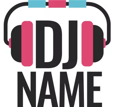 Tienerkamer stickers Dj muziek logo - TenStickers