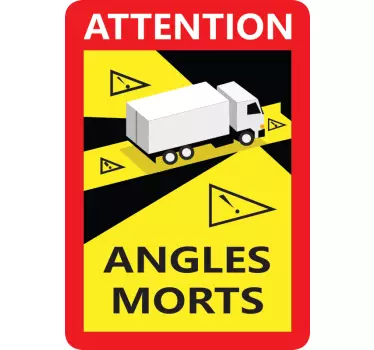 Sticker Aandacht blinde vlekken in het frans - TenStickers
