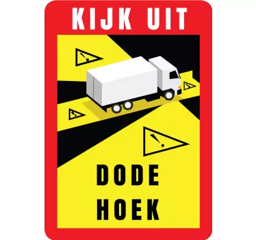 Aanwijzingen stickers dode hoek Nederlands - TenStickers