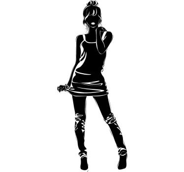 Sticker silhouette meisje - TenStickers