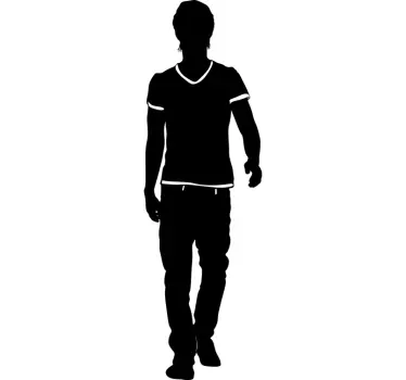 Sticker wandelende jongen jongeman - TenStickers