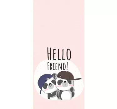 Huawei sticker pandas die samen knuffelen - TenStickers